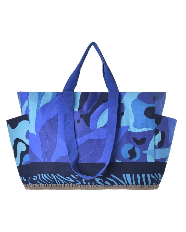 FABRIC BAG IN BLUE COLOR 48X38X18 (50% COTTON 50% POLYESTER)