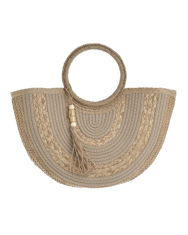 STRAW BAG IN BEIGE/BROWN COLOR (STRAW/PAPER)