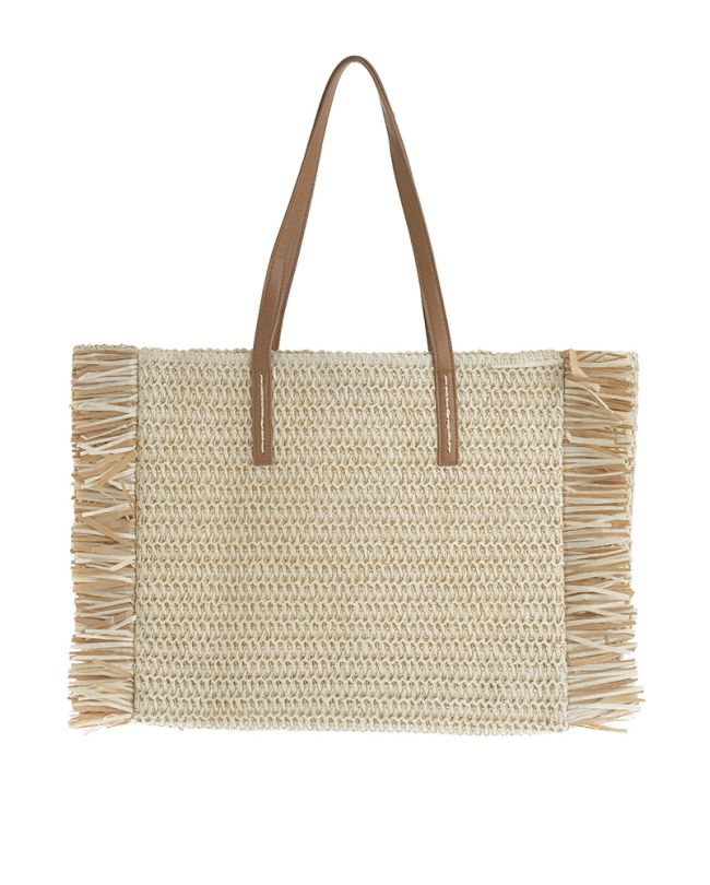 STRAW BAG IN BEIGE COLOR (100% PAPER)