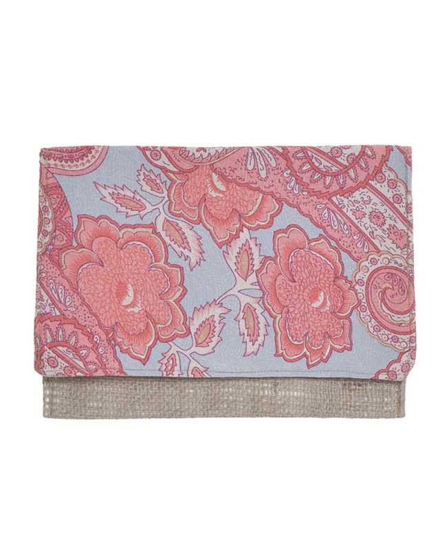 ΤΣΑΝΤΑΚΙ/ΦΑΚΕΛΟΣ ΨΑΘΙΝΟ ΣΕ ΡΟΖ/ΓΚΡΙ ΧΡΩΜΑ ΜΕ ΧΡΥΣΕΣ ΛΕΠΤΟΜΕΡΕΙΕΣ 26Χ2Χ19 (50% jute/50% polyester)