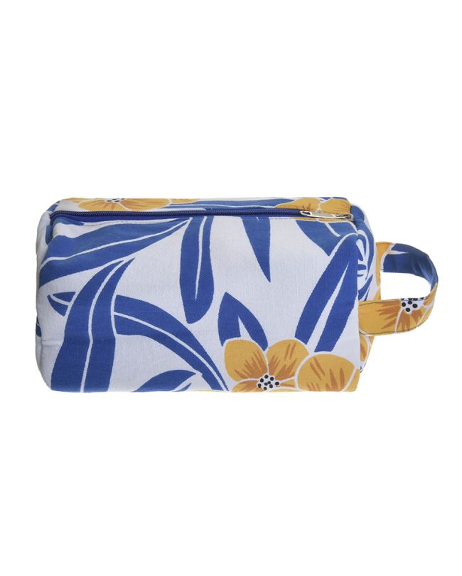 CANVAS POUCH IN ORANGE/BLUE/WHITE COLOR 23X12X10 (100% COTTON CANVAS WITH POLYESTER LINING)