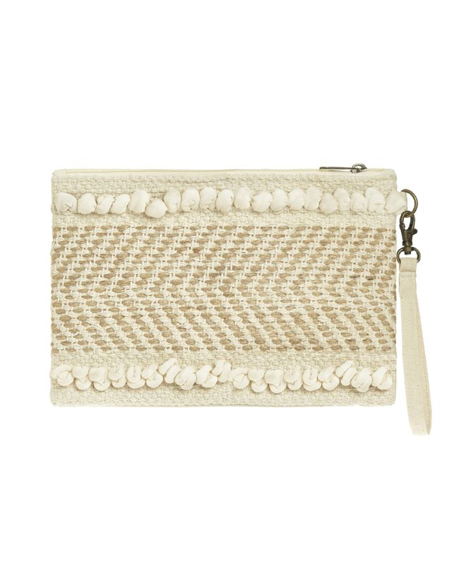 FABRIC MINI BAG IN ECRU COLOR 17X25 (100% COTTON)