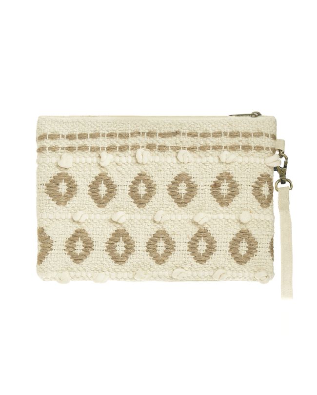 FABRIC MINI BAG IN BEIGE/ECRU COLOR 17X25 (100% COTTON)