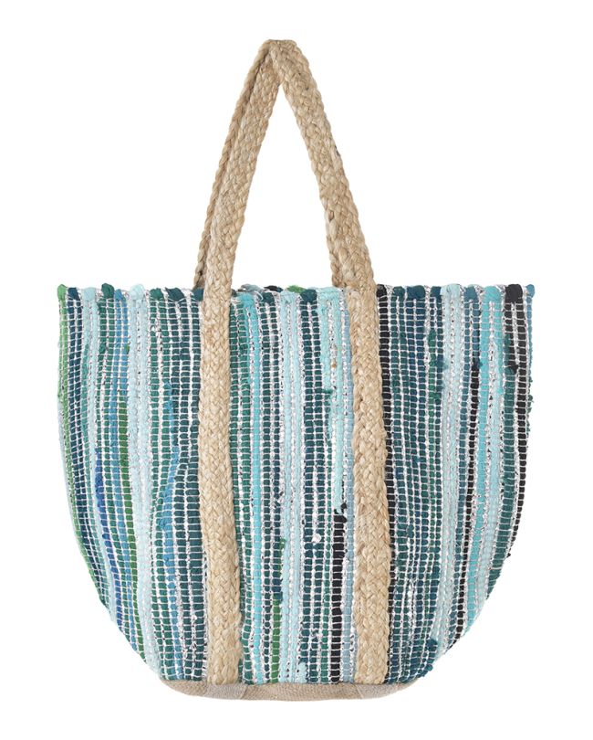 ΤΣΑΝΤΑ ΑΠΟ ΓΙΟΥΤΑ ΠΡΑΣΙΝΟ/ΧΡΩΜΑ ΤΗΣ ΜΕΝΤΑΣ ΜΕ ΑΣΗΜΙ ΛΕΠΤΟΜΕΡΕΙΕΣ 32X40X28 (100% ΓΙΟΥΤΑ)