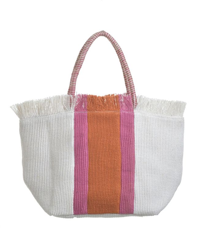 ΤΣΑΝΤΑ ΨΑΘΙΝΗ ΛΕΥΚΗ/ΡΟΖ 52X18X35/60 (100% JUTE)