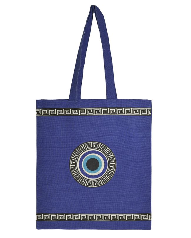 ΤΣΑΝΤΑ ΥΦΑΣΜΑΤΙΝΗ ΜΠΛΕ ''MATI'' 38X42 (100% COTTON)