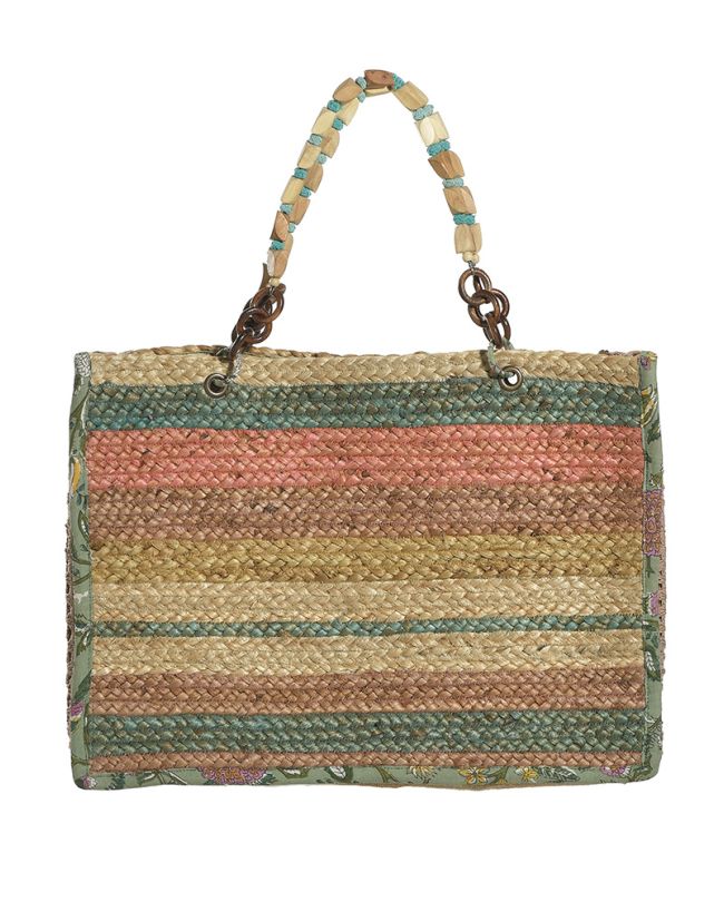 JUTE BAG MULTICOLOR (80%JUTE/20%COTTON)