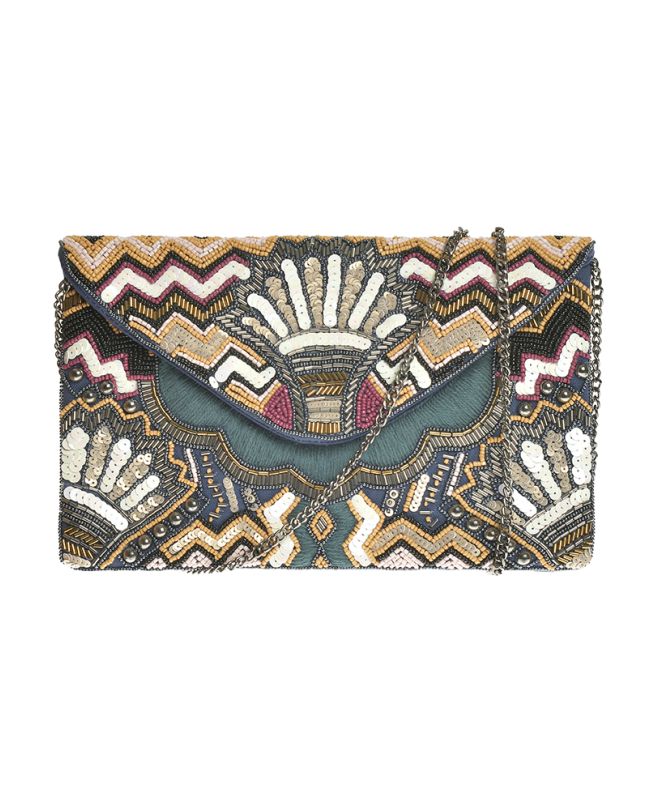 MINI BAG IN MULTICOLOR WITH BEADS (100%COTTON, LINING:100% POLYESTER)