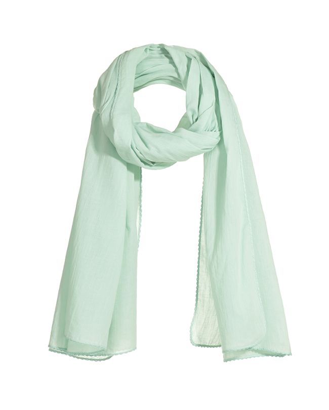SCARF/PAREO IN LIGHT GREEN COLOR 110X180 (100% COTTON)