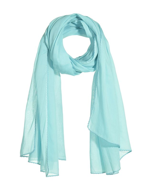 SCARF/PAREO IN TURQUOISE COLOR 110X180 (100% COTTON)