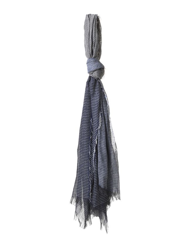 SCARF/PAREO IN GREY/BLUE COLOR 90Χ190 (VISCOSE)