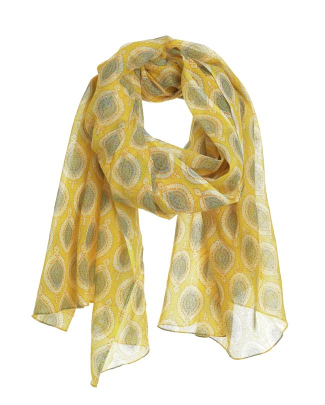 ΦΟΥΛΑΡΙ/ΠΑΡΕΟ ΚΙΤΡΙΝΟ ΜΕ ΣΧΕΔΙΑ 180Χ100 (100%COTTON)