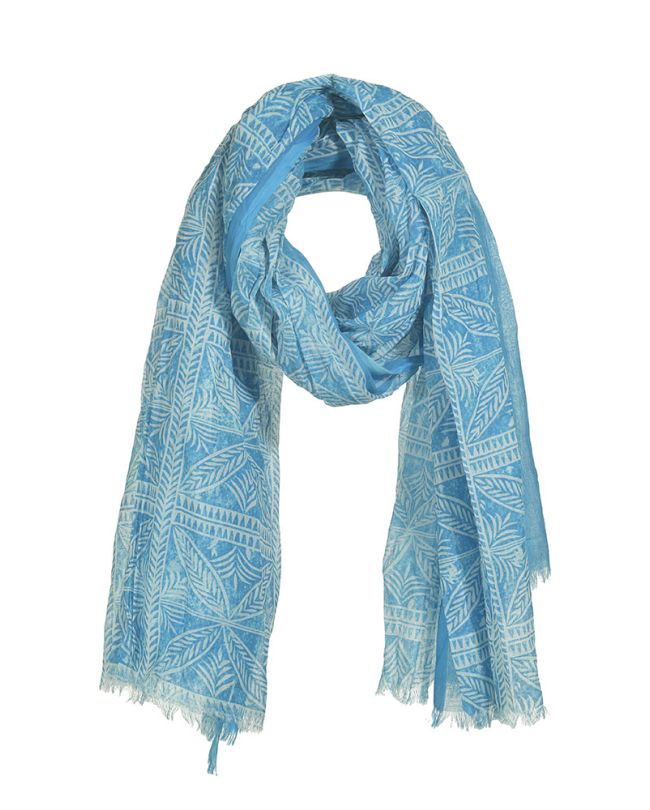 SCARF/PAREO IN TURQUOISE COLOR 180Χ100 (100%COTTON)
