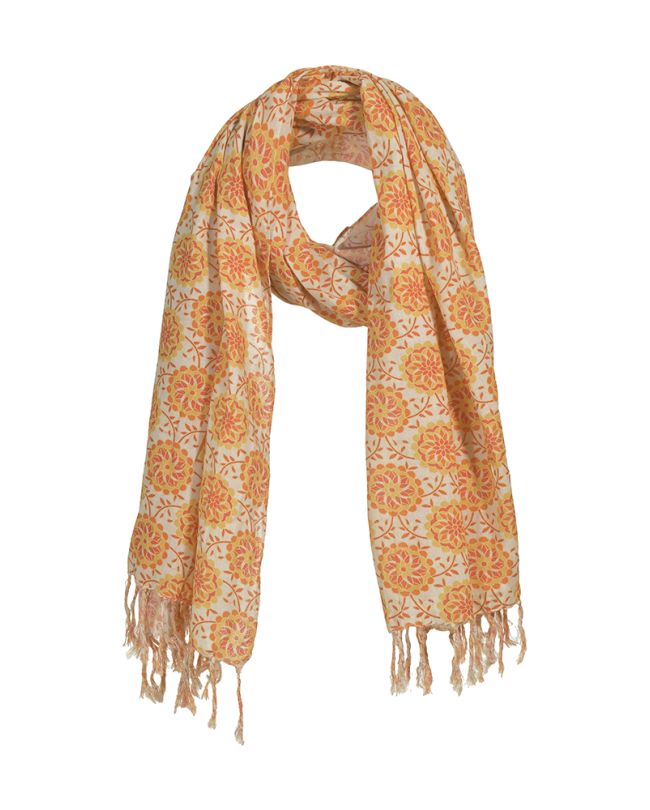 SCARF/PAREO IN ORANGE COLOR 180Χ100 (100% COTTON)