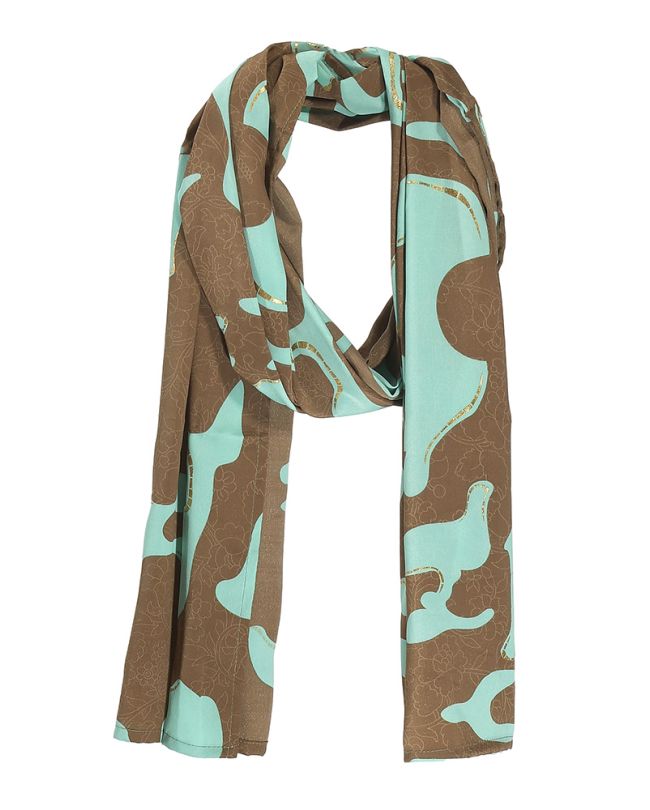 ΦΟΥΛΑΡΙ ''ΚΑΜΟΥΦΛΑΖ'' ΚΑΦΕ/ΜΕΝΤΑ 180X60 (100% CREPE)