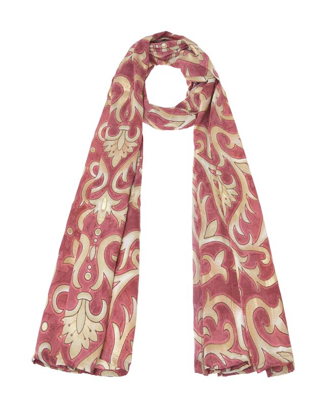 ΦΟΥΛΑΡΙ  ΣΕ ΚΟΚΚΙΝΟ ΧΡΩΜΑ ΜΕ ΧΡΥΣΕΣ ΛΕΠΤΟΜΕΡΕΙΕΣ 180X60 (60% SILK 40% POLYESTER)