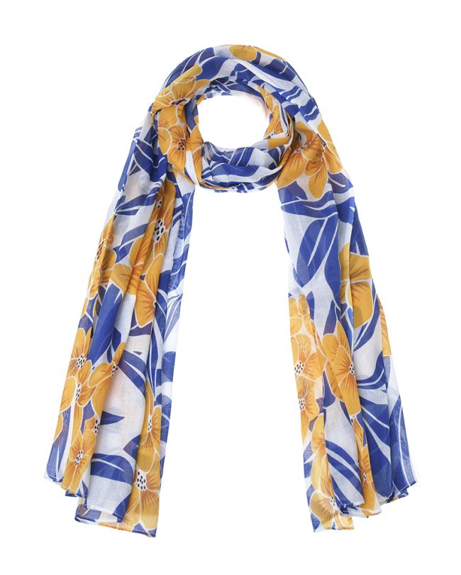 ΦΟΥΛΑΡΙ/ΠΑΡΕΟ  ΠΟΡΤΟΚΑΛΙ/ΜΠΛΕ/ΛΕΥΚΟ 110Χ180 (100% COTTON)