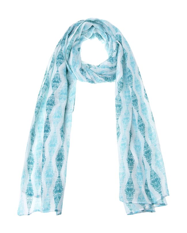 ΦΟΥΛΑΡΙ/ΠΑΡΕΟ ΓΑΛΑΖΙΟ/ΠΡΑΣΙΝΟ/ΛΕΥΚΟ  110Χ180 (100% COTTON)