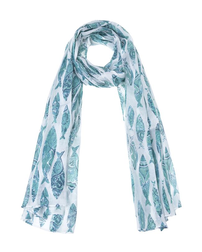 ΦΟΥΛΑΡΙ/ΠΑΡΕΟ ΠΡΑΣΙΝΟ/ΛΕΥΚΟ ''ΨΑΡΙΑ'' 110Χ180 (100% COTTON)