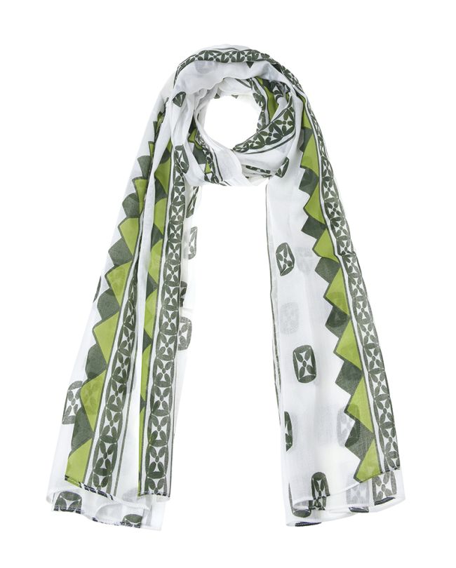 ΦΟΥΛΑΡΙ/ΠΑΡΕΟ ΠΡΑΣΙΝΟ/ΛΕΥΚΟ 110Χ180 (100% COTTON)