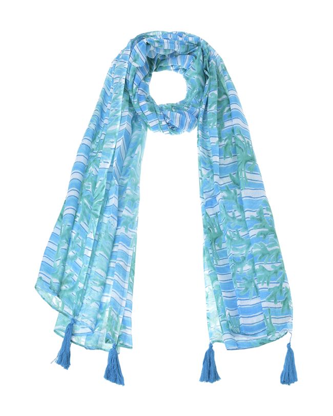 ΦΟΥΛΑΡΙ/ΠΑΡΕΟ ΛΕΥΚΌ/ΓΑΛΑΖΙΟ ΜΕ ΤΥΡΚΟΥΑΖ ΛΕΠΤΟΜΕΡΕΙΕΣ(100%COTTON)