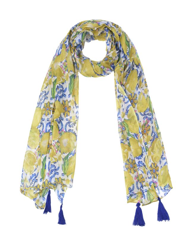 ΦΟΥΛΑΡΙ/ΠΑΡΕΟ  ΛΕΥΚΟ/ΚΙΤΡΙΝΟ/ΜΠΛΕ   (100%COTTON)