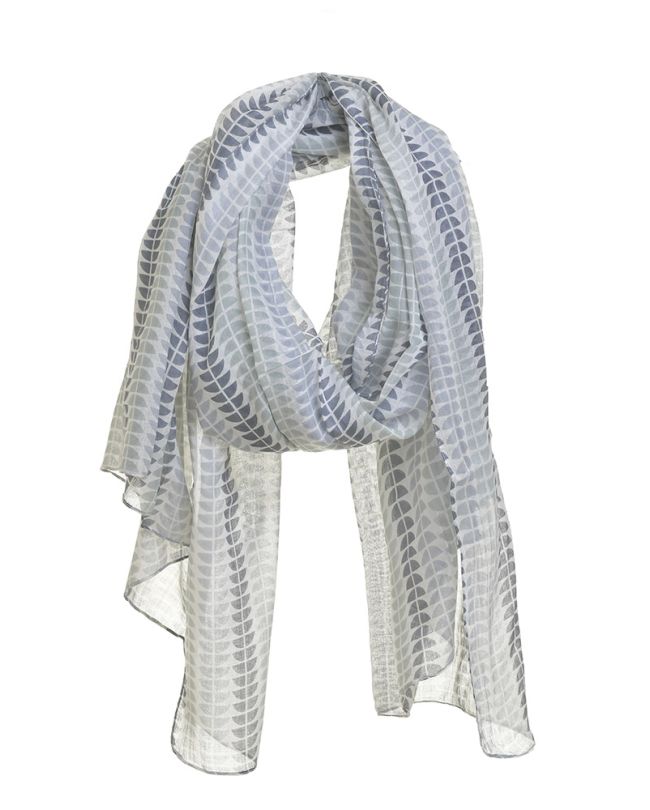 ΦΟΥΛΑΡΙ/ΠΑΡΕΟ ΓΚΡΙ/ΜΠΛΕ ΜΕ ΣΧΕΔΙΑ 100Χ170 (100% COTTON)