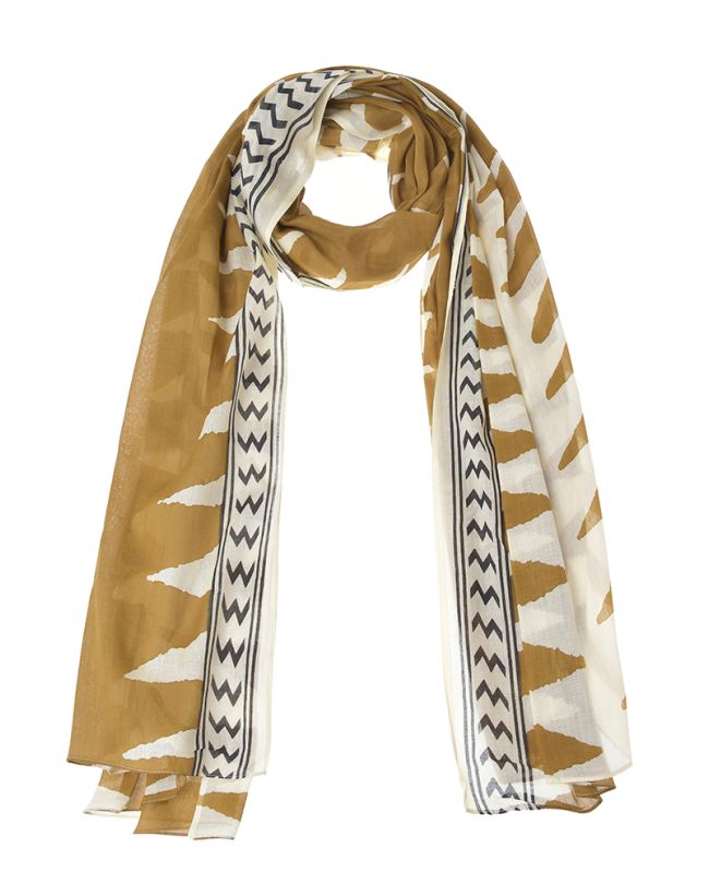 ΦΟΥΛΑΡΙ/ΠΑΡΕΟ ΕΚΡΟΥ ΜΕ ΜΟΥΣΤΑΡΔΙ ΣΧΕΔΙΑ 100X180 (100%COTTON)