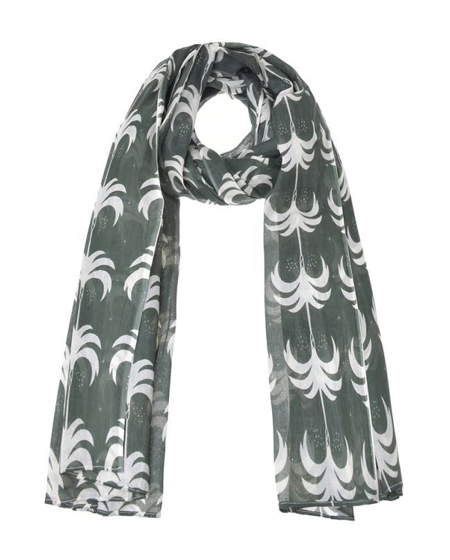 ΦΟΥΛΑΡΙ/ΠΑΡΕΟ ΣΚΟΥΡΟ ΠΡΑΣΙΝΟ ΜΕ ΕΚΡΟΥ ΦΟΙΝΙΚΕΣ 100X180 (100%COTTON)