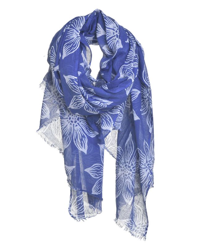 ΦΟΥΛΑΡΙ/ΠΑΡΕΟ ΜΠΛΕ ΜΕ ΛΕΥΚΑ ΛΟΥΛΟΥΔΙΑ 100X180 (100% COTTON)