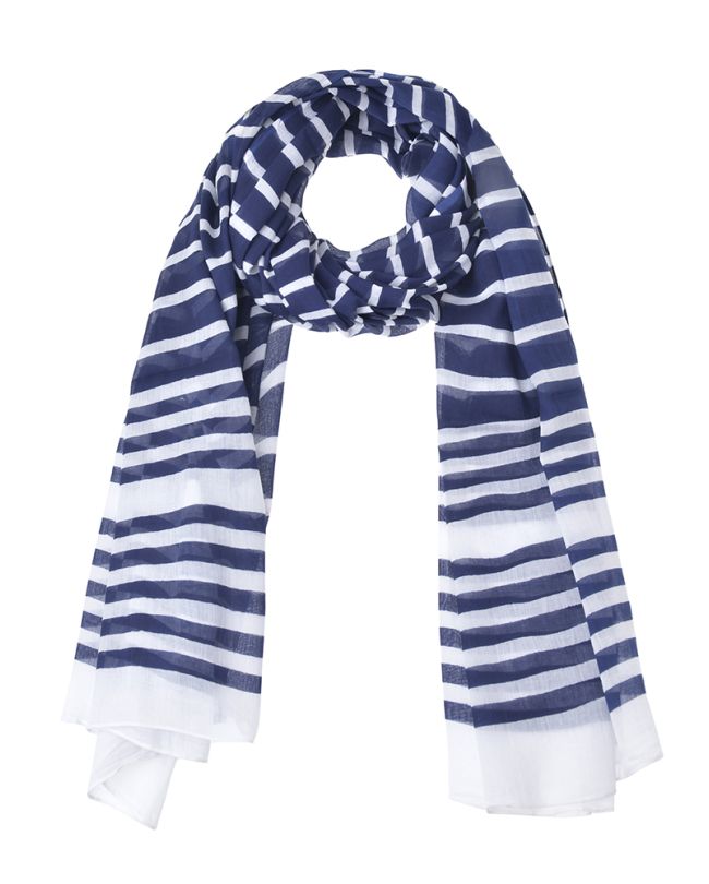 ΦΟΥΛΑΡΙ/ΠΑΡΕΟ ΣΕ ΛΕΥΚΟ ΧΡΩΜΑ ΜΕ ΜΠΛΕ ΓΡΑΜΜΕΣ 100Χ180 (100% COTTON)