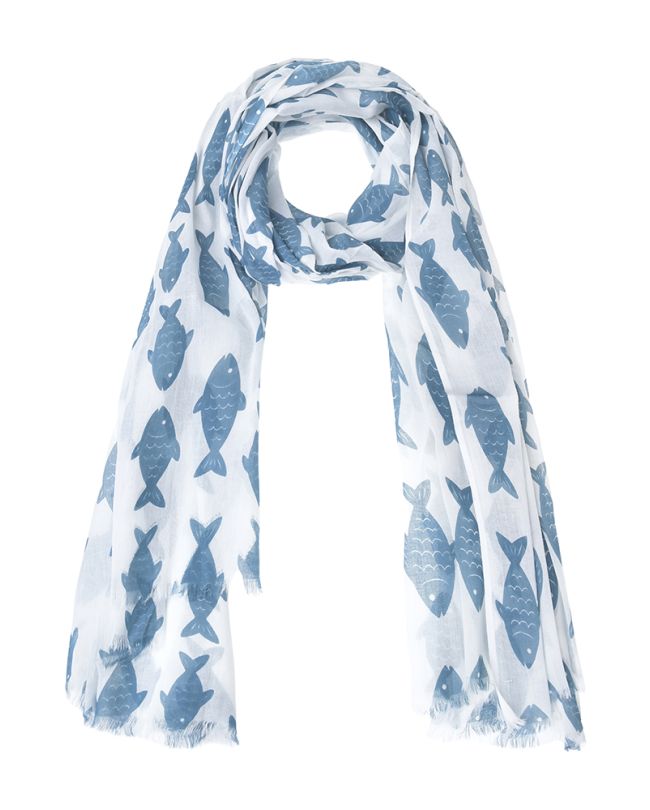 ΦΟΥΛΑΡΙ/ΠΑΡΕΟ ΣΕ ΛΕΥΚΟ ΧΡΩΜΑ ΜΕ ΤΥΡΚΟΥΑΖ ΨΑΡΙΑ 100Χ180 (100% COTTON)