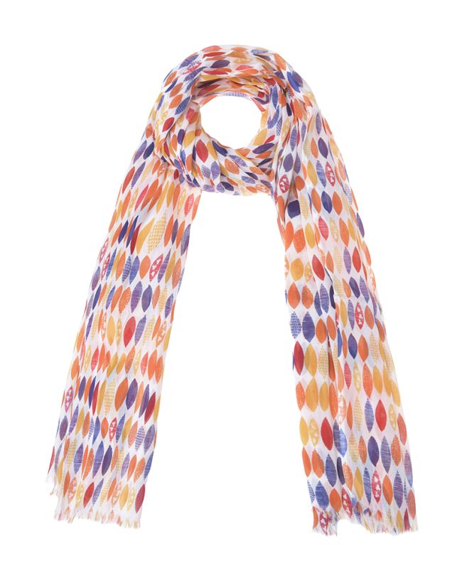 ΦΟΥΛΑΡΙ/ΠΑΡΕΟ ΣΕ ΜΠΛΕ/ΠΟΡΤΟΚΑΛΙ/ΚΟΚΚΙΝΟ 100Χ180 (100% COTTON)