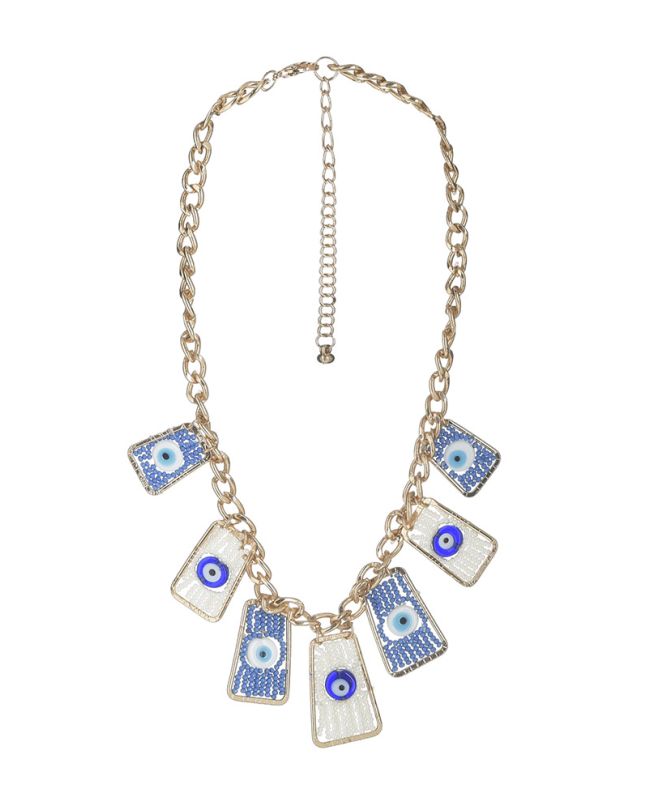 ΚΟΛΙΕ ΧΡΥΣΟ ΜΕ ΛΕΥΚΑ/ΜΠΛΕ ΜΑΤΙΑ 10Χ19