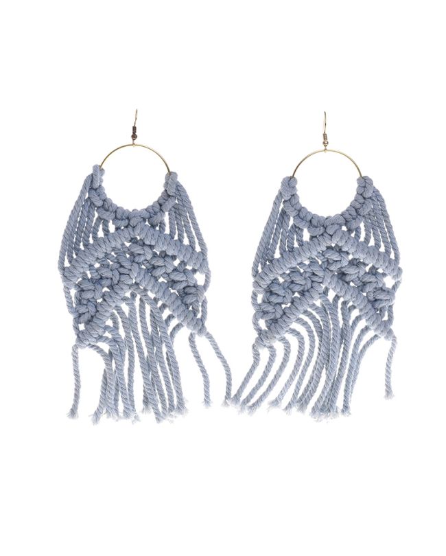 ΣΚΟΥΛΑΡΙΚΙΑ MACRAME ΠΡΑΣΙΝΑ/ΛΕΥΚΑ