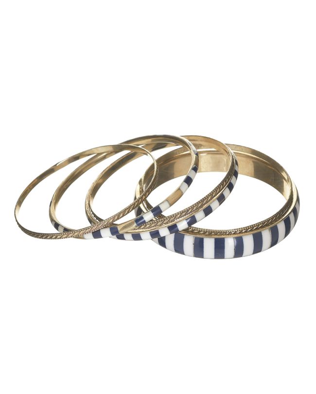 S/6 METALLIC BRACELETS IN BLACK AND WHITE Φ7Χ4