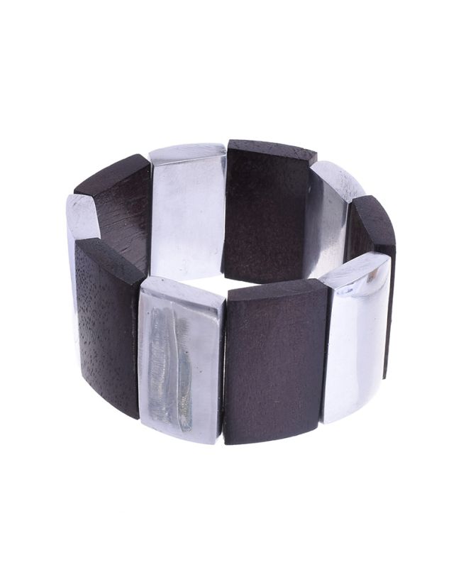BRACELET IN SILVER/BROWN COLOR 3X7