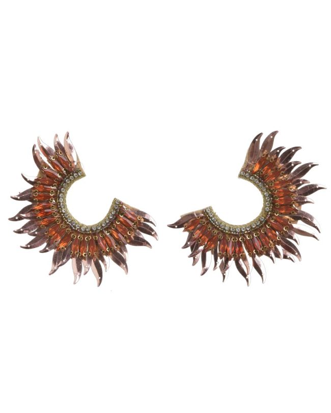 S/2 EARRINGS IN COPPER COLOR 18Χ7