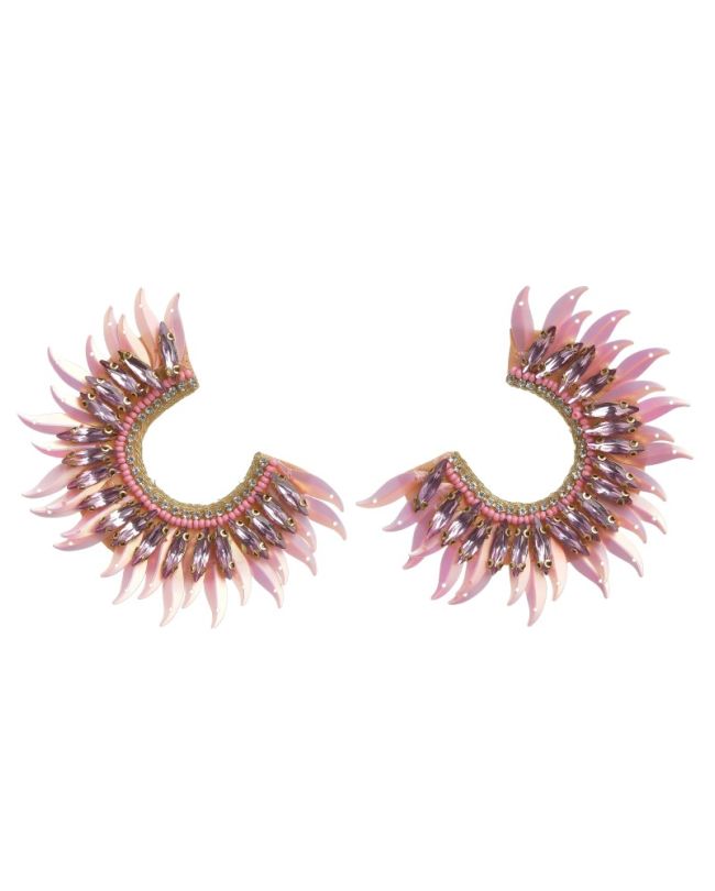 S/2 EARRINGS IN PINK COLOR 18Χ7