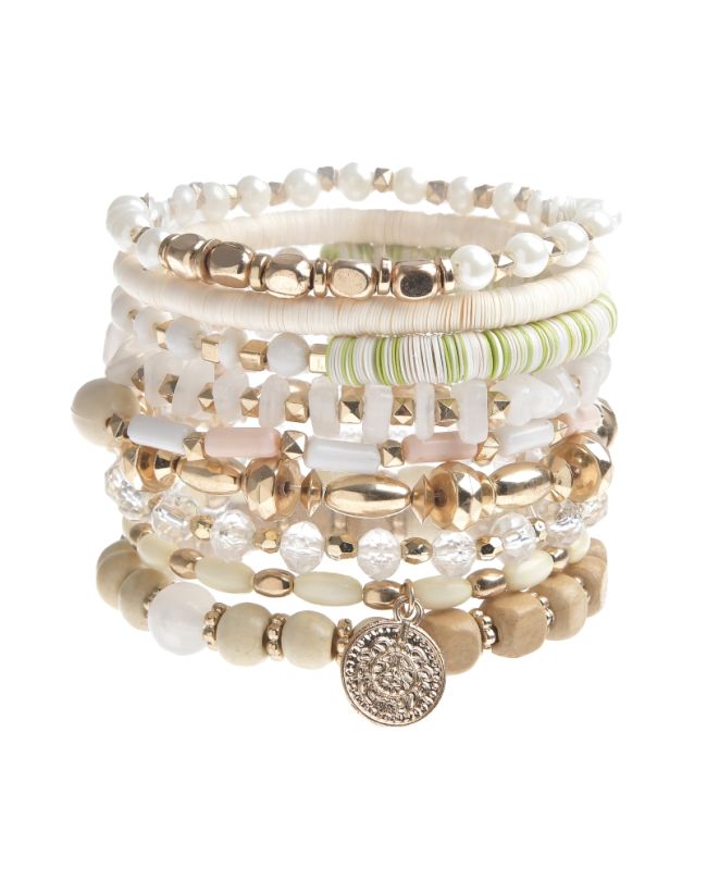 S/9 ΒΡΑΧΙΟΛΙ ΜΕ ΧΑΝΤΡΕΣ ΛΕΥΚΟ/ΧΡΥΣΟ