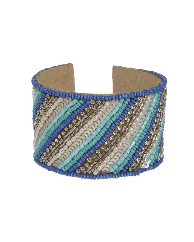 BRACELET WITH BEADS IN TURQUOISE/ BLUE COLOR