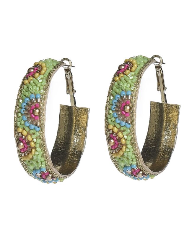 S/2 EARRINGS MULTICOLOR WITH BEADS