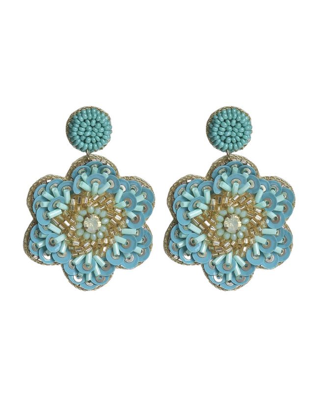 S/2 ΣΚΟΥΛΑΡΙΚΙΑ ΄''ΛΟΥΛΟΥΔΙ'' ΜΠΛΕ/ΓΑΛΑΖΙΟ/ΧΡΥΣΟ ΜΕ ΧΑΝΤΡΕΣ