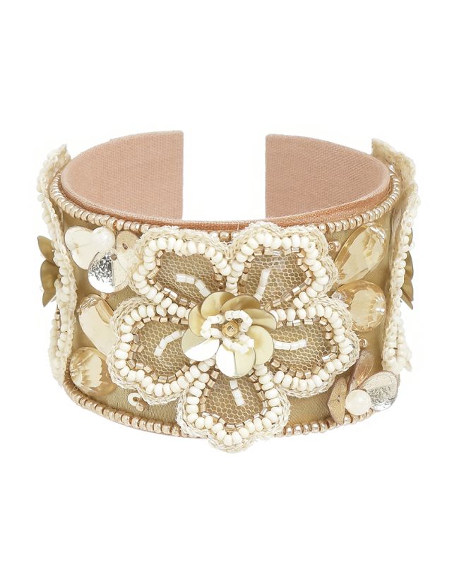 ΒΡΑΧΙΟΛΙ ΣΕ ΜΠΕΖ ΧΡΩΜΑ ΜΕ ΛΟΥΛΟΥΔΙΑ