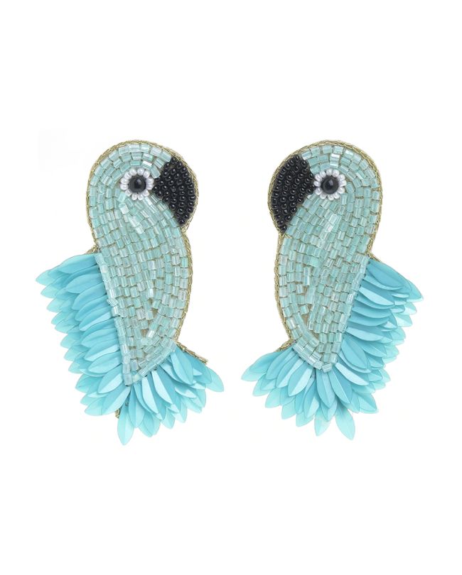 EARRINGS 'PARROT' IN BLUE