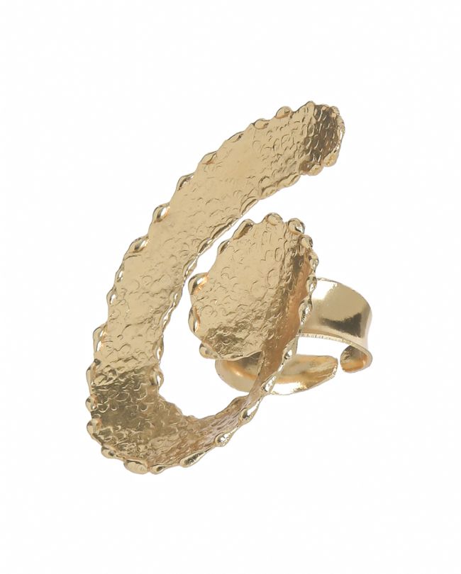 SPIRAL RING IN GOLD COLOR (100% BRASS)