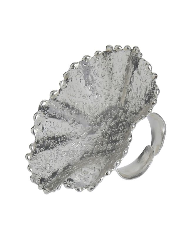 ROUND RING IN SILVER COLOR (100% BRASS)