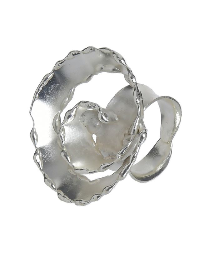 SPIRAL RING IN SILVER COLOR (100% BRASS)