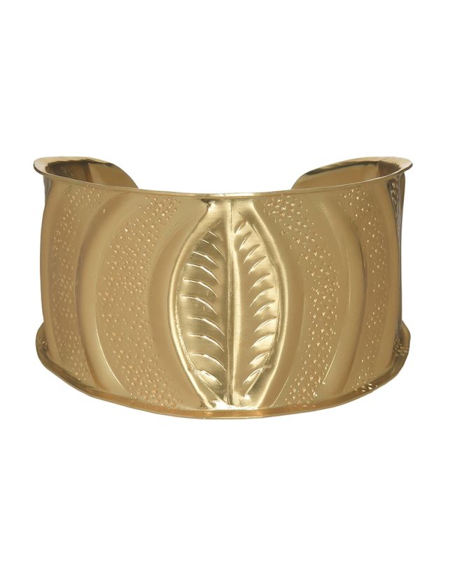 BRACELET IN GOLD COLOR WITH PRINTS (100% BRASS)