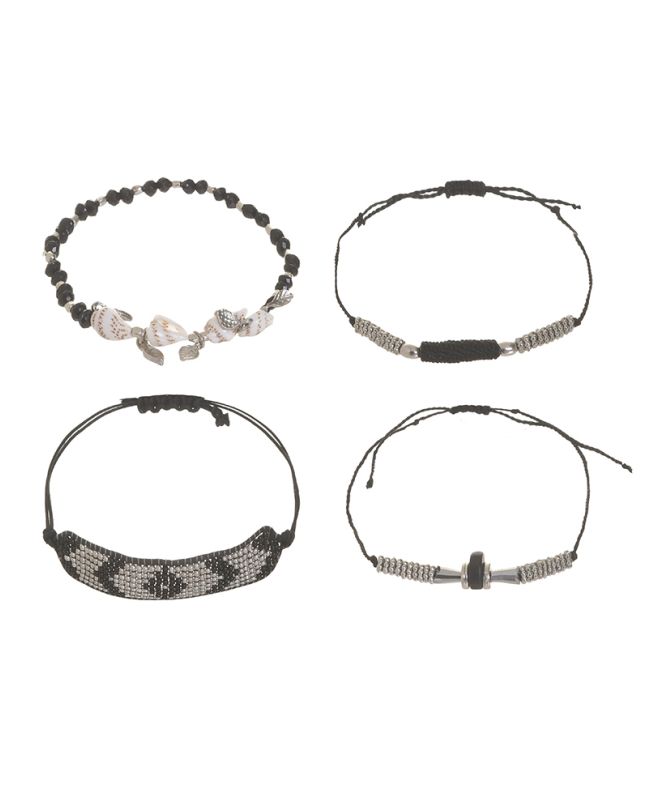 S/4 BRACELET IN BLACK COLOR Φ8Χ3